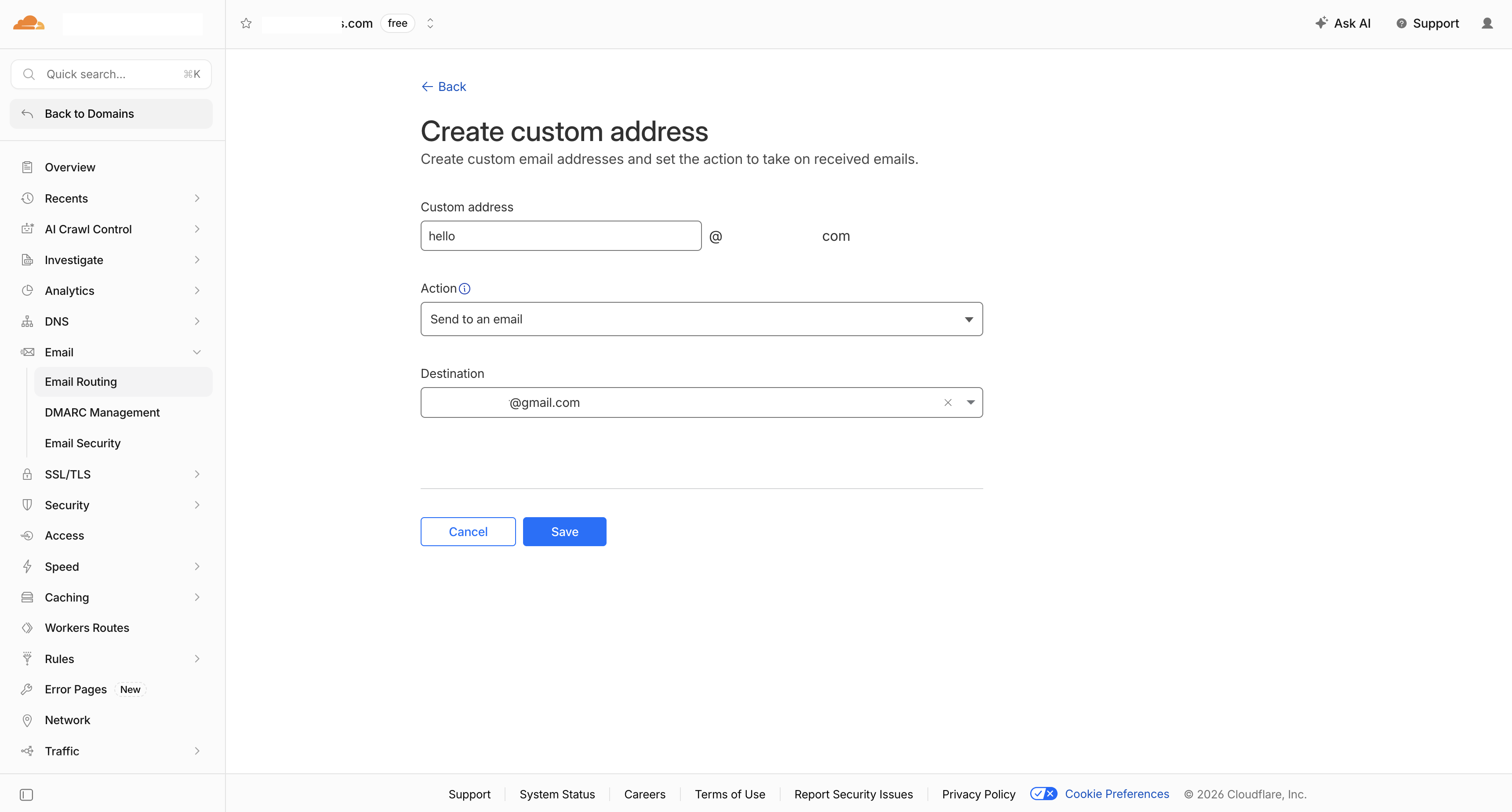 Setup Email Routing