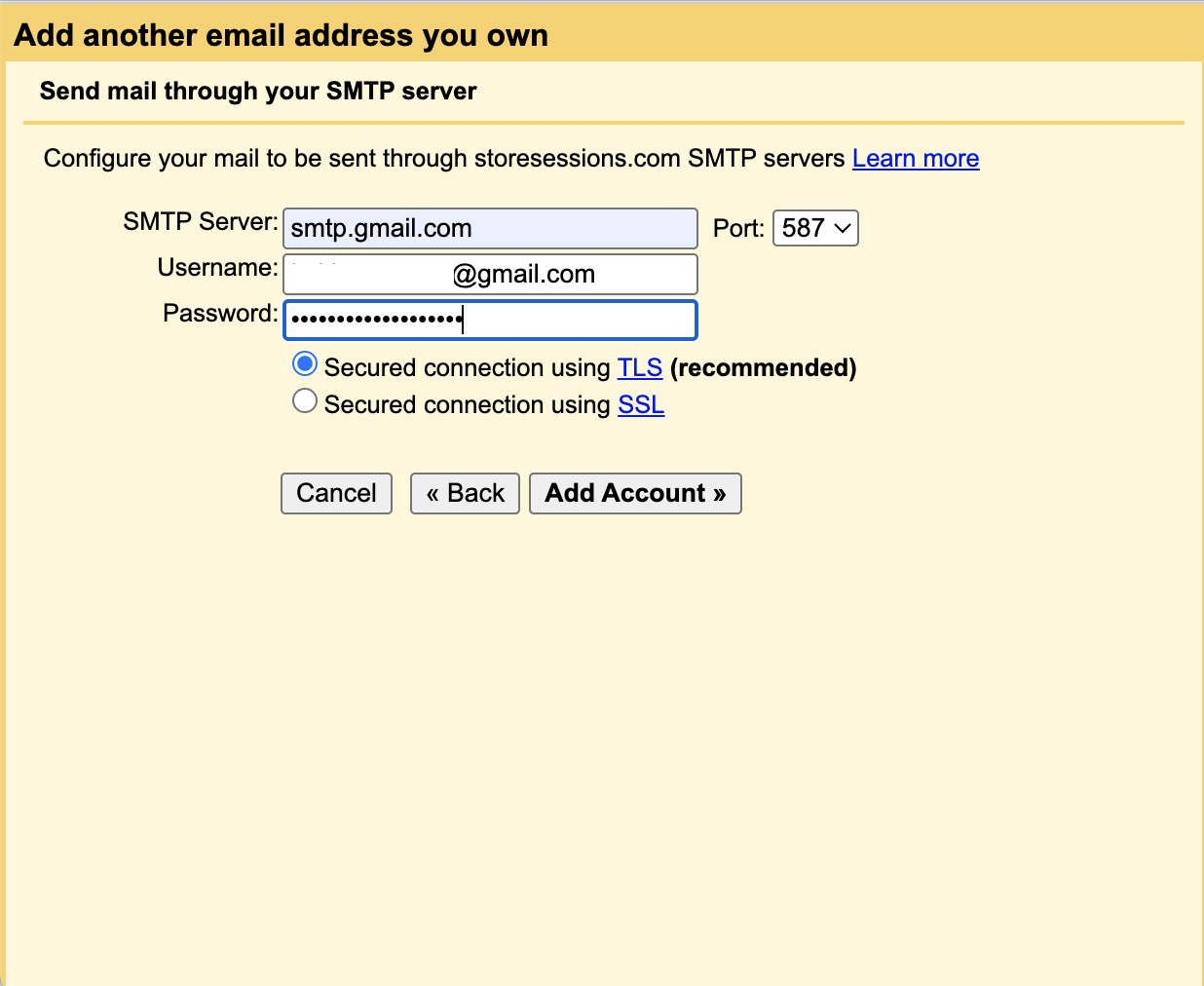 SMTP Settings